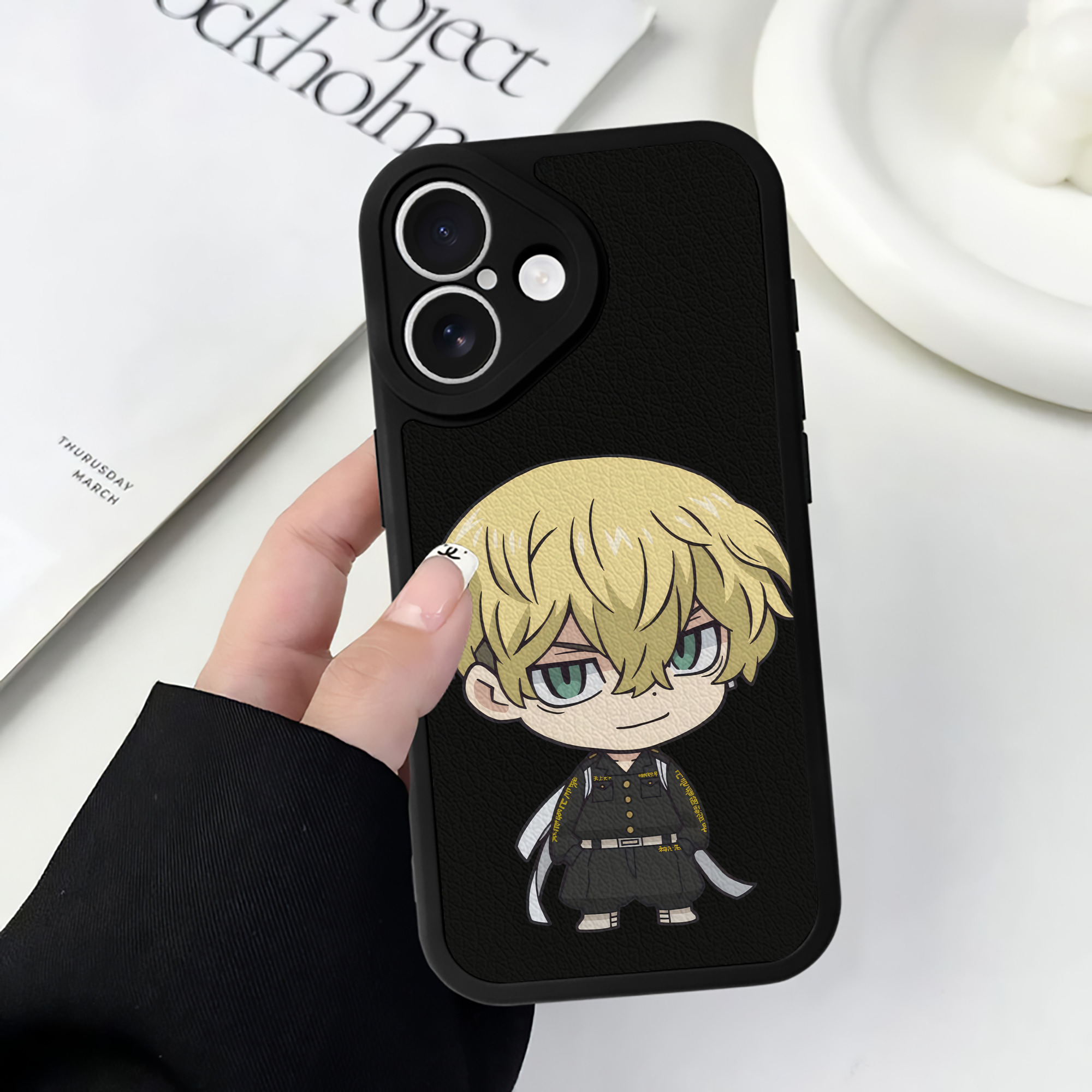 （画像用） 東京リベンジャーズ Tokyo Revengers 【iPhone 16シリーズ対応】シリコンスマホケース（レザー調） 材質：シリコン